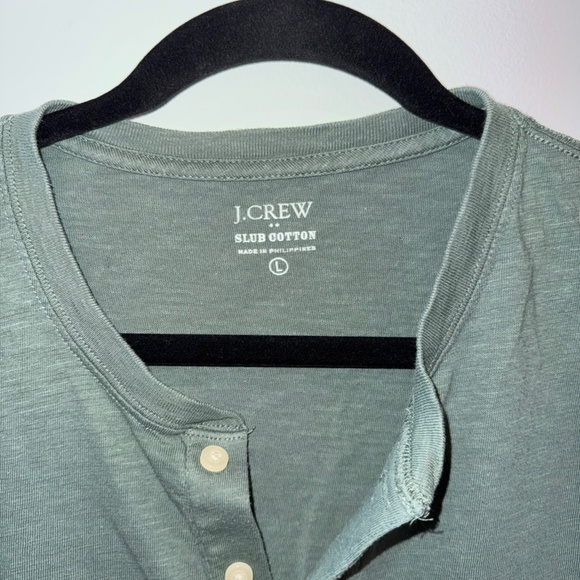 Large Green J. Crew Henley - Picture 3 of 3